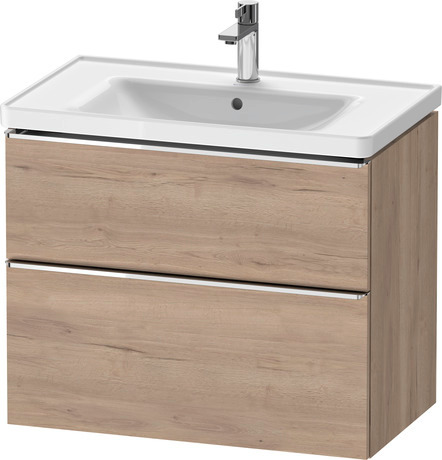 Vanity unit wall-mounted, DE4355010550000 Marbled Oak Matt, Decor, Handle Chrome