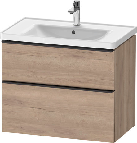 Vanity unit wall-mounted, DE43550BD550000 Marbled Oak Matt, Decor, Handle Diamond black