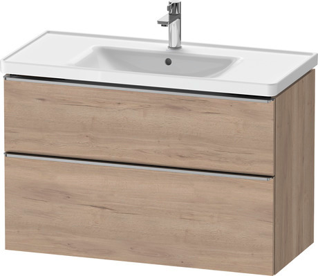 Vanity unit wall-mounted, DE4356070550000 Marbled Oak Matt, Decor, Handle Stainless steel