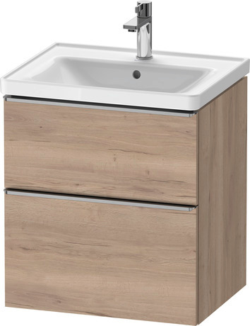 Vanity unit wall-mounted, DE4359070550000 Marbled Oak Matt, Decor, Handle Stainless steel