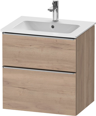 Vanity unit wall-mounted, DE4361070550000 Marbled Oak Matt, Decor, Handle Stainless steel