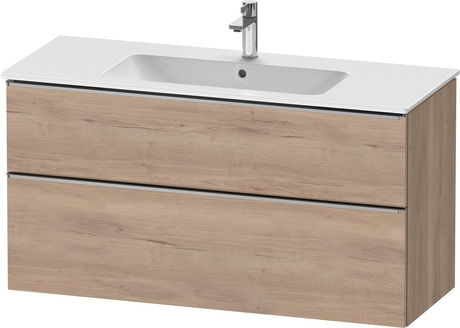 Vanity unit wall-mounted, DE4364070550000 Marbled Oak Matt, Decor, Handle Stainless steel