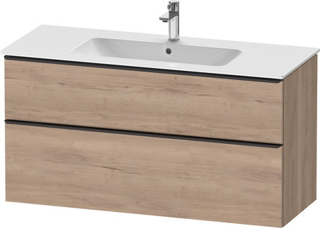 Vanity unit wall-mounted, DE43640BD550000 Marbled Oak Matt, Decor, Handle Diamond black