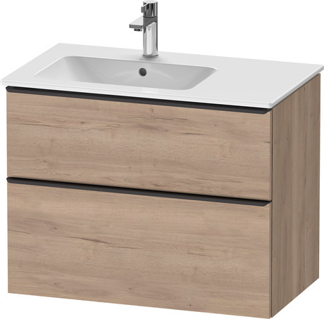 Vanity unit wall-mounted, DE43660BD550000 Marbled Oak Matt, Decor, Handle Diamond black