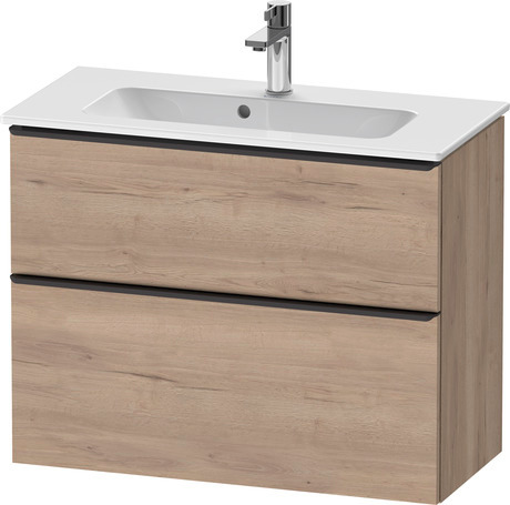 Vanity unit wall-mounted, DE43690BD550000 Marbled Oak Matt, Decor, Handle Diamond black