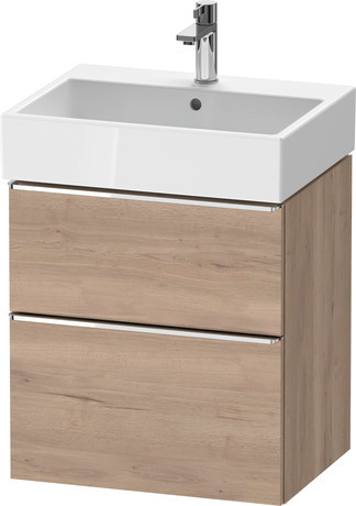 Vanity unit wall-mounted, DE4371010550000 Marbled Oak Matt, Decor, Handle Chrome