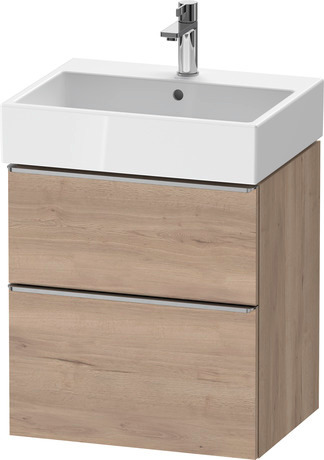 Vanity unit wall-mounted, DE4371070550000 Marbled Oak Matt, Decor, Handle Stainless steel