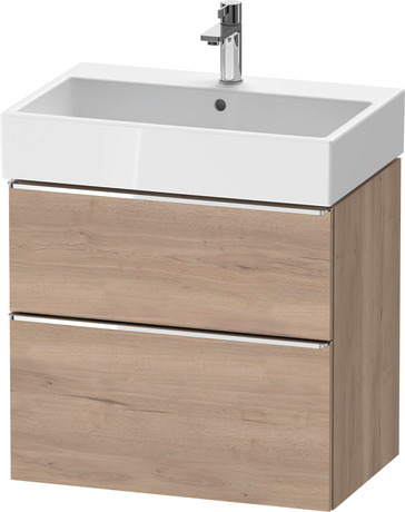 Vanity unit wall-mounted, DE4372010550000 Marbled Oak Matt, Decor, Handle Chrome