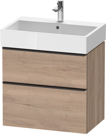 Vanity unit wall-mounted, DE43720BD550000 Marbled Oak Matt, Decor, Handle Diamond black