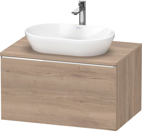 Console vanity unit wall-mounted, DE4947010550000 Marbled Oak Matt, Decor, Handle Chrome