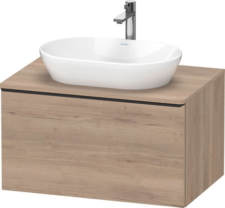 Console vanity unit wall-mounted, DE49470BD550000 Marbled Oak Matt, Decor, Handle Diamond black