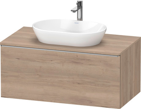 Console vanity unit wall-mounted, DE4948070550000 Marbled Oak Matt, Decor, Handle Stainless steel