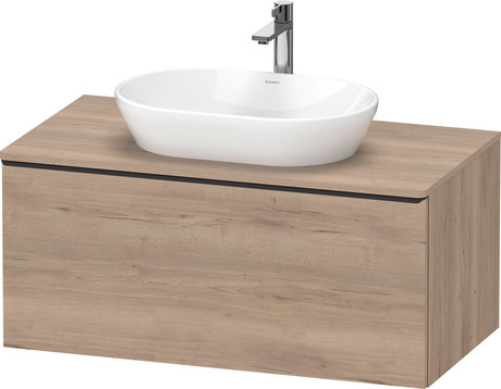 Console vanity unit wall-mounted, DE49480BD550000 Marbled Oak Matt, Decor, Handle Diamond black