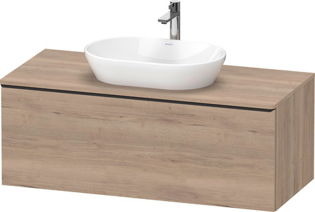 Console vanity unit wall-mounted, DE49490BD550000 Marbled Oak Matt, Decor, Handle Diamond black