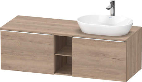 Console vanity unit wall-mounted, DE4950R10550000 Marbled Oak Matt, Decor, Handle Chrome