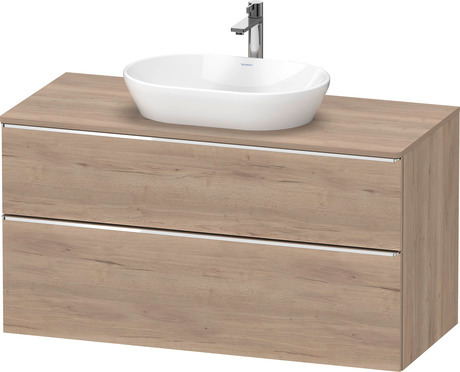 Console vanity unit wall-mounted, DE4969010550000 Marbled Oak Matt, Decor, Handle Chrome