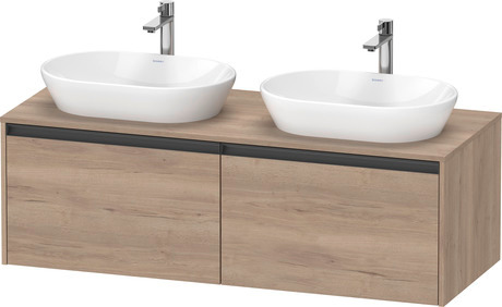 Console vanity unit wall-mounted, K24888B55550000 Marbled Oak Matt, Decor