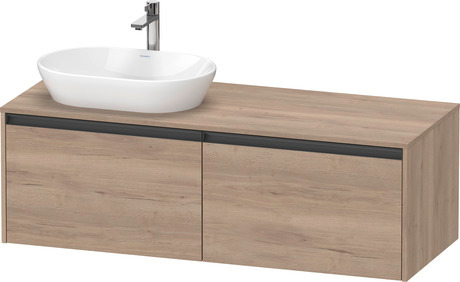 Console vanity unit wall-mounted, K24888L55550000 Marbled Oak Matt, Decor