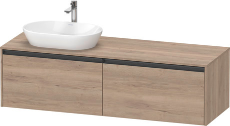 Console vanity unit wall-mounted, K24889L55550000 Marbled Oak Matt, Decor