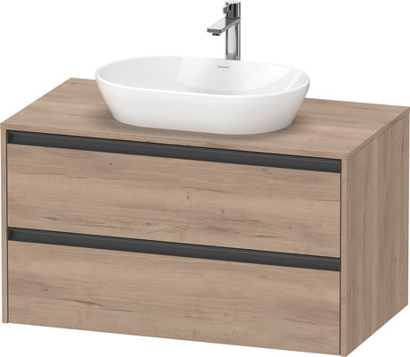 Console vanity unit wall-mounted, K24896055550000 Marbled Oak Matt, Decor