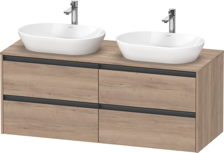 Console vanity unit wall-mounted, K24898B55550000 Marbled Oak Matt, Decor