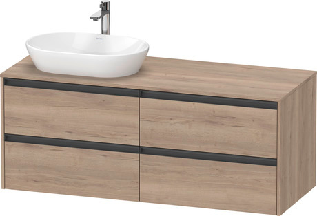 Console vanity unit wall-mounted, K24898L55550000 Marbled Oak Matt, Decor