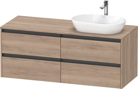 Console vanity unit wall-mounted, K24898R55550000 Marbled Oak Matt, Decor