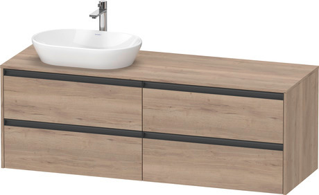 Console vanity unit wall-mounted, K24899L55550000 Marbled Oak Matt, Decor