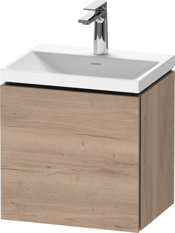 c-shaped set wall-mounted, LC6948O55550000 Marbled Oak Matt Decor, Set article: c-shaped handrinse basin, Color ceramic: White Satin Matt, Overflow: No, Incl. DuroCast drain cover