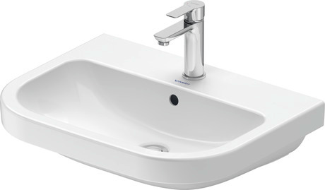 Lavabo, 2398600000 Blanc brillant, Plage de robinetterie: Oui, Nombre de trous de robinetterie par espace de toilette: 1 Au centre, Trop-plein: Oui, Dessous émaillé