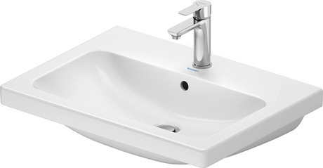 Washbasin, 23996500002 White High Gloss, Number of faucet holes per wash area: 1 Middle, Overflow: Yes, Underside glazed