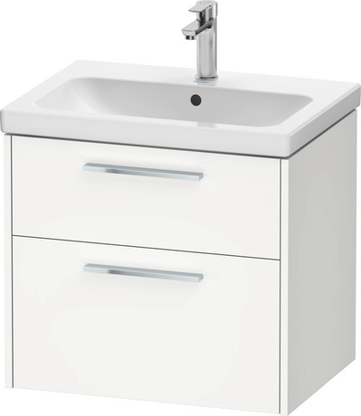 Vanity unit wall-mounted, DC4671010180000 White Matt, Decor, Handle Chrome