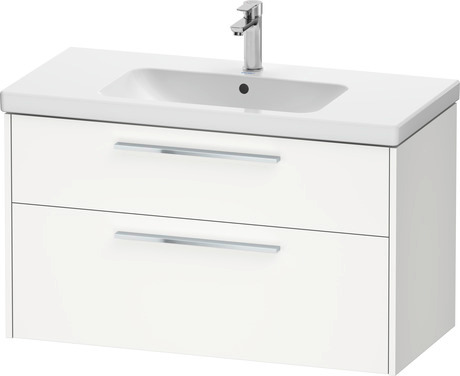 Vanity unit wall-mounted, DC4673010180000 White Matt, Decor, Handle Chrome