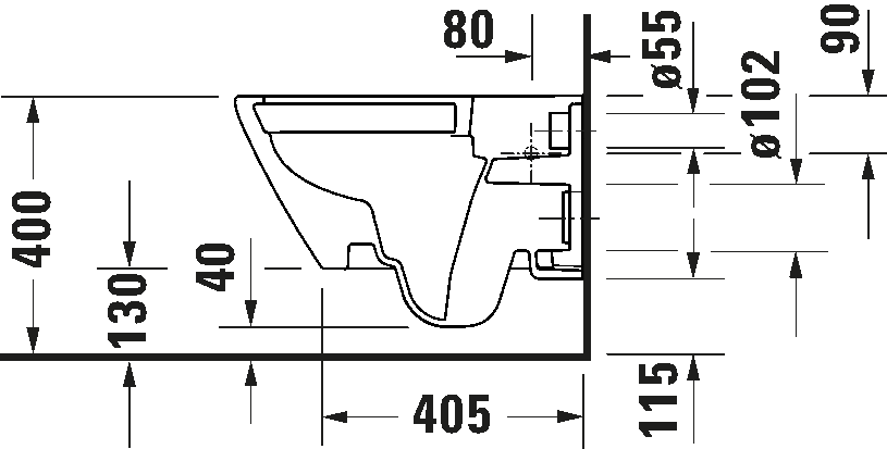 Wall-mounted toilet, 257709