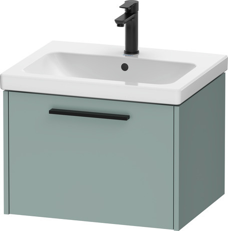 Vanity unit wall-mounted, DC46650BDHG0000 Fjord Green Matt, Decor, Handle Diamond black