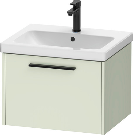 Vanity unit wall-mounted, DC46650BDHH0000 Pale Green Matt, Decor, Handle Diamond black