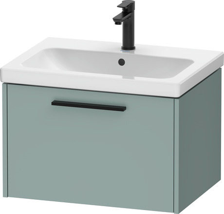 Vanity unit wall-mounted, DC46660BDHG0000 Fjord Green Matt, Decor, Handle Diamond black