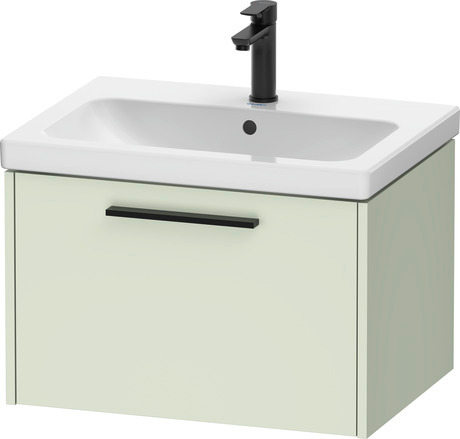 Vanity unit wall-mounted, DC46660BDHH0000 Pale Green Matt, Decor, Handle Diamond black