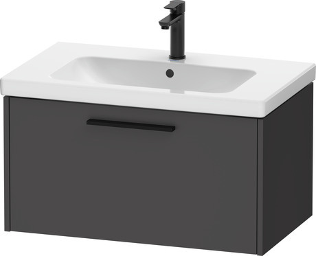 Vanity unit wall-mounted, DC46670BD490000 Graphite Matt, Decor, Handle Diamond black