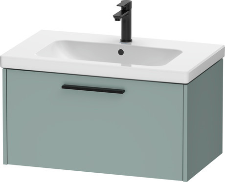 Vanity unit wall-mounted, DC46670BDHG0000 Fjord Green Matt, Decor, Handle Diamond black