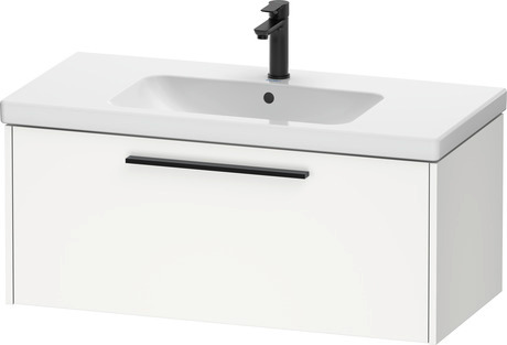 Vanity unit wall-mounted, DC46680BD180000 White Matt, Decor, Handle Diamond black