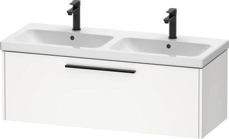 Vanity unit wall-mounted, DC46690BD180000 White Matt, Decor, Handle Diamond black