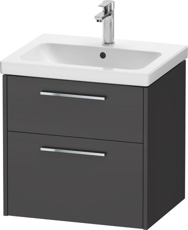 Vanity unit wall-mounted, DC4670010490000 Graphite Matt, Decor, Handle Chrome