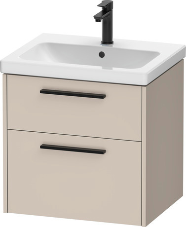 Vanity unit wall-mounted, DC46700BD910000 taupe Matt, Decor, Handle Diamond black