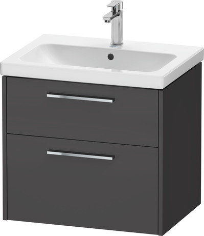 Vanity unit wall-mounted, DC4671010490000 Graphite Matt, Decor, Handle Chrome