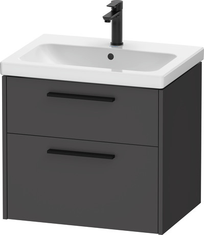 Vanity unit wall-mounted, DC46710BD490000 Graphite Matt, Decor, Handle Diamond black