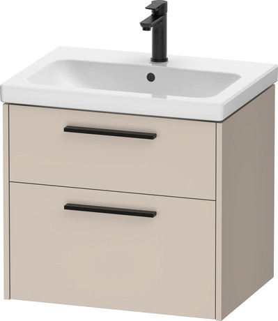 Vanity unit wall-mounted, DC46710BD910000 taupe Matt, Decor, Handle Diamond black