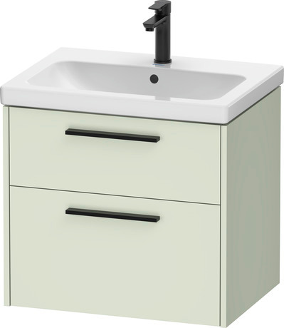 Vanity unit wall-mounted, DC46710BDHH0000 Pale Green Matt, Decor, Handle Diamond black