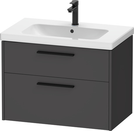 Vanity unit wall-mounted, DC46720BD490000 Graphite Matt, Decor, Handle Diamond black