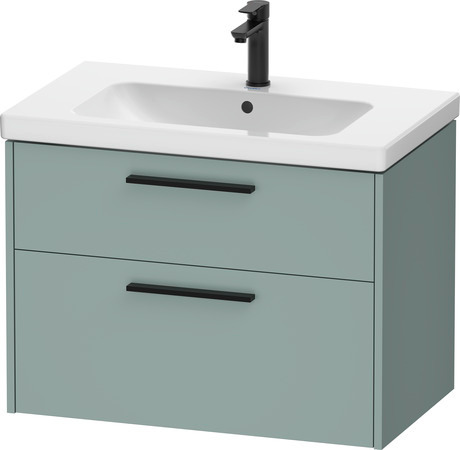 Vanity unit wall-mounted, DC46720BDHG0000 Fjord Green Matt, Decor, Handle Diamond black